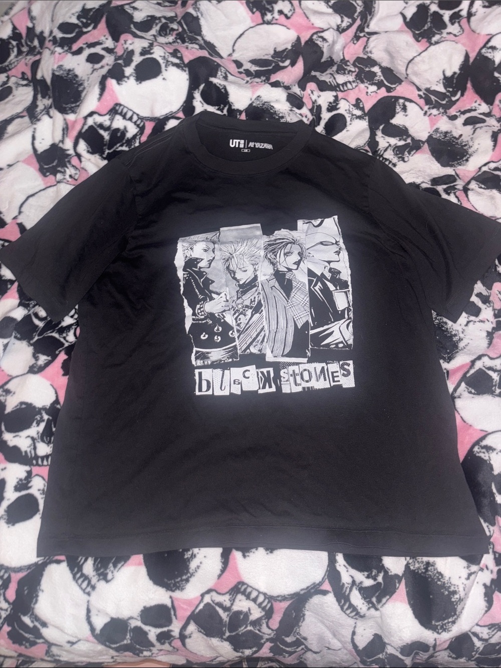 Nana Black Stones Woman’s Large Graphic Shirt 100% cotton
